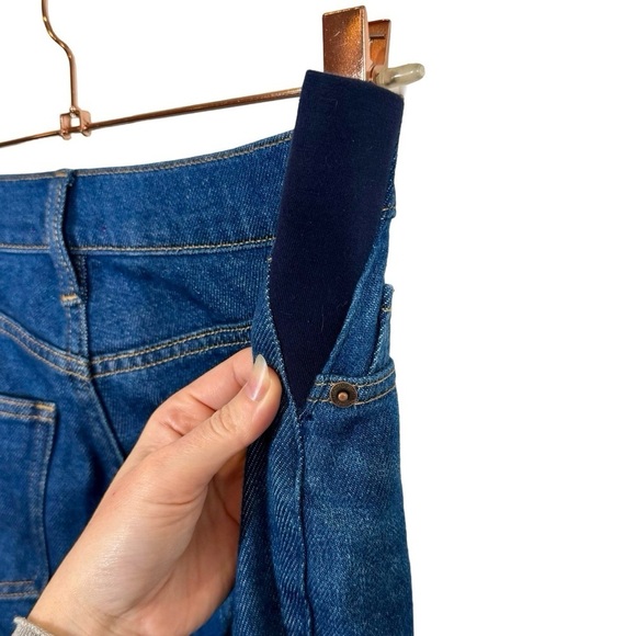 HATCH The Straight Leg Maternity Jeans in True Blue - Picture 9 of 14